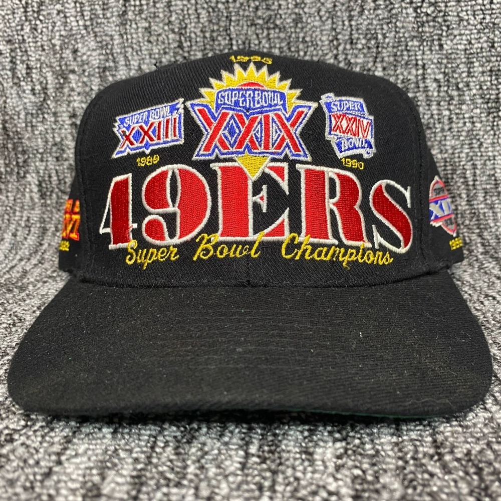 VTG Annco San Francisco 49ers Super Bowl Champions Multi Logo Snapback Hat Cap